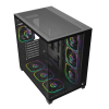 RAMPAGE OBUDOWA PC ZE SZKŁEM HARTOWANYM SEALITE 7X WENTYLATOR ARGB PWM BLACK-25749183