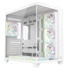 RAMPAGE OBUDOWA PC ZE SZKŁEM HARTOWANYM SEALITE 7X WENTYLATOR ARGB PWM WHITE