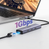 HUB Ugreen CM512 15598 6w1 USB-C - 3x USB-A 3.0 / HDMI / RJ45 / USB-C PD - szary-25756169