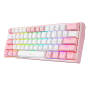 REDRAGON K617-RGB Fizz RGB White/Pink klawiatura USB Różowy, Biały-25756551