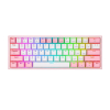 REDRAGON K616 Fizz Pro white/pink klawiatura USB + RF Wireless + Bluetooth Różowy, Biały