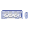 Logitech Pop Icon Combo klawiatura Dołączona myszka Uniwersalne Bluetooth QWERTY Turecki Liliowy, Biały