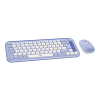 Logitech Pop Icon Combo klawiatura Dołączona myszka Uniwersalne Bluetooth QWERTY Turecki Liliowy, Biały-25757063