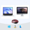 Mysz optyczna Ugreen MU006 bezprzewodowa USB 2.4GHz / Bluetooth 5.0 4000 DPI - czerwona-25757619