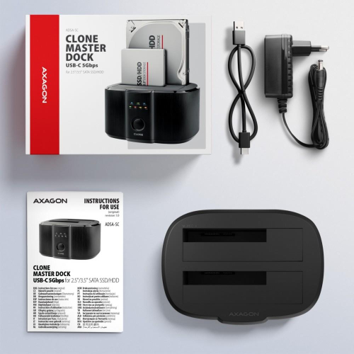 ADSA-SC Stacja dokująca, USB 3.2 Gen 1 - 2x SATA 6G 2.5