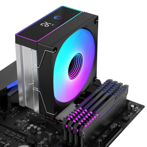 RAMPAGE CHŁODZENIE PROCESORA OCTAGON B70 CPU 120MM ARGB WYŚWIETLACZ TEMPERATURY BLACK-25720448