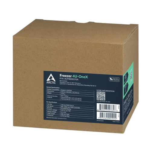 ARCTIC Freezer 4U-OneX Procesor Chłodnica powietrza 12 cm Czarny, Szary 1 szt.-25720853