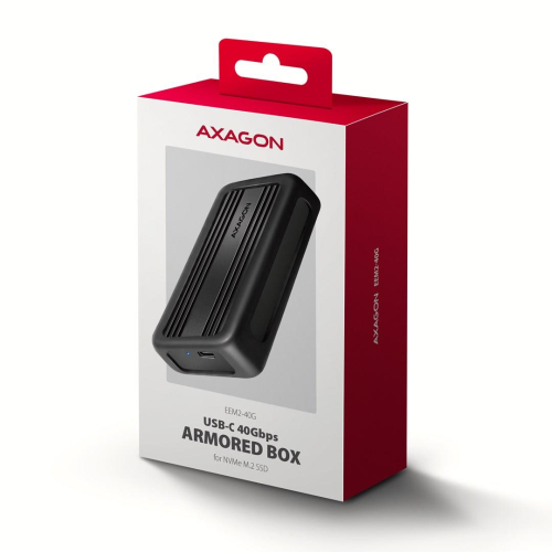 Axagon EEM2-40G obudowa do dysków twardych Obudowa SSD Czarny M.2-25722646