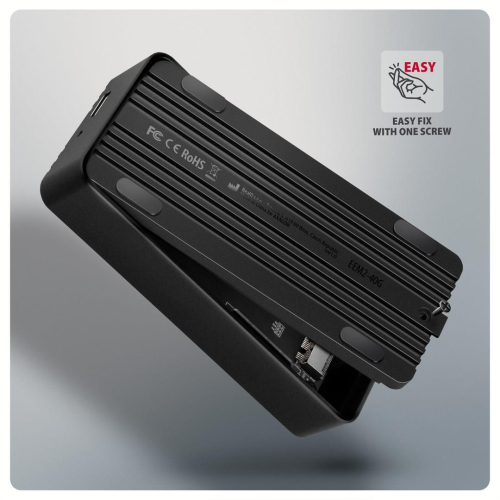 Axagon EEM2-40G obudowa do dysków twardych Obudowa SSD Czarny M.2-25722649
