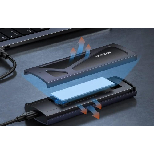Obudowa Ugreen CM578 15512 na dysk M.2 NVMe 10Gbps - czarna + kabel USB-C / USB-A + kabel USB-C / USB-C-25722687