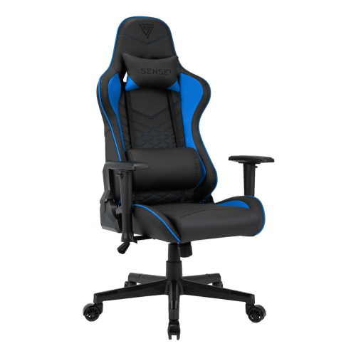 SENSE7 Fotel Fotel gamingowy Wiaderko (kołyska) siedzisko Czarny, Niebieski-25725726