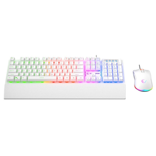 RAMPAGE FORTUNA ZESTAW GAMINGOWY KLAWIATURA Z PODKŁADKĄ I MYSZ 12800 DPI WHT-25725959