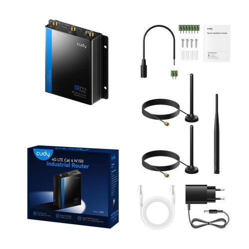 Cudy 4G LTE Cat 4 N150 Industrial Wi-Fi Router, IR02 1.0 Router sieci komórkowej-25730255