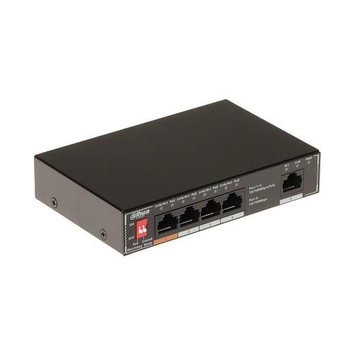 Dahua Technology PoE SF1005P Nie zarządzany L2 Fast Ethernet (10/100) Obsługa PoE Czarny