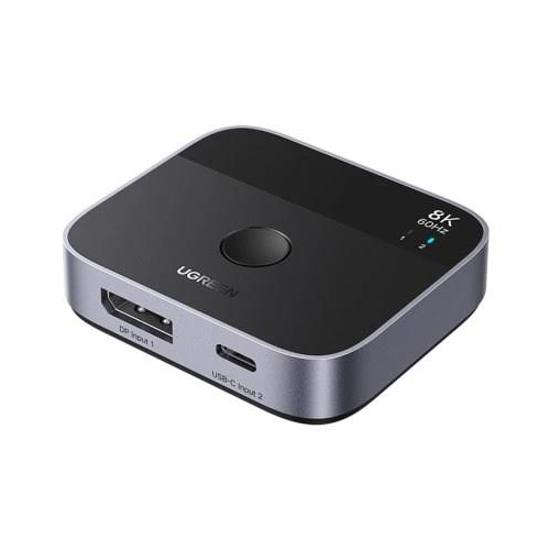 Switch Ugreen DisplayPort/USB-C do USB-C - szary