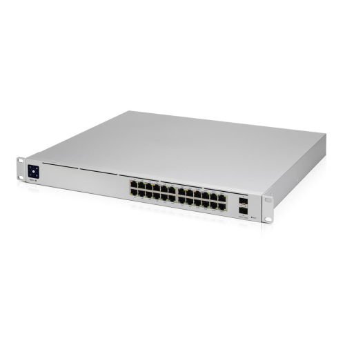 Ubiquiti UniFi Pro 24-Port PoE Zarządzany L2/L3 Gigabit Ethernet (10/100/1000) Obsługa PoE 1U Srebrny-25731242