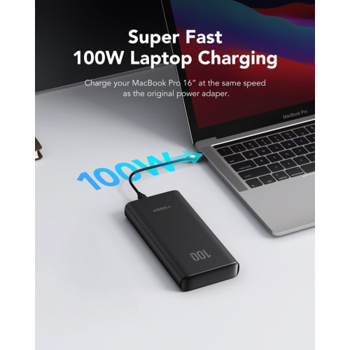 VEGER T100 bank mocy Litowo-jonowa (Li-Ion) 20000 mAh Czarny-25735427
