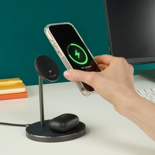 Hama 00201738 ładowarka do urządzeń przenośnych Słuchawki, Smartfon Czarny USB Bezprzewodowe ładowanie Szybkie ła