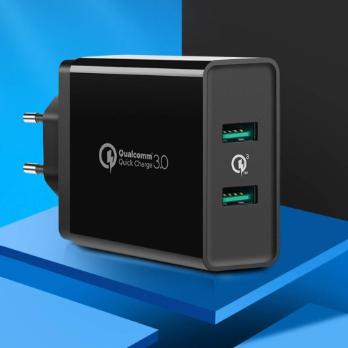 Ugreen ładowarka sieciowa 2xUSB-A 36W QC3.0 czarna (CD161)-25735786