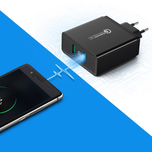 Ugreen ładowarka sieciowa 2xUSB-A 36W QC3.0 czarna (CD161)-25735788