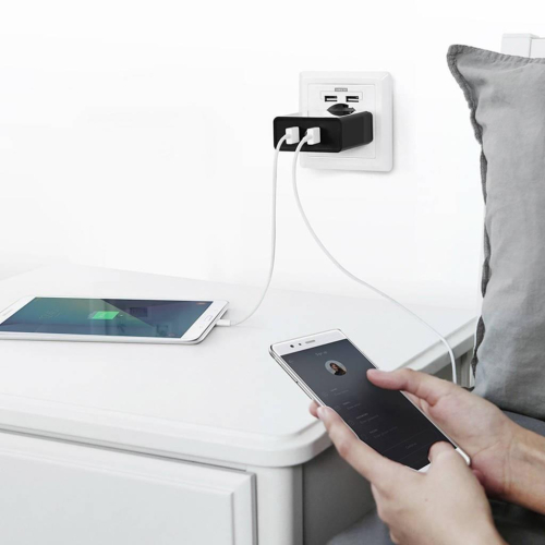 Ugreen ładowarka sieciowa 2xUSB-A 36W QC3.0 czarna (CD161)-25735789