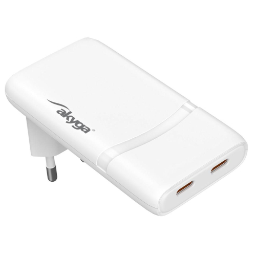 AKYGA ŁADOWARKA 2X USB-C AK-CH-32