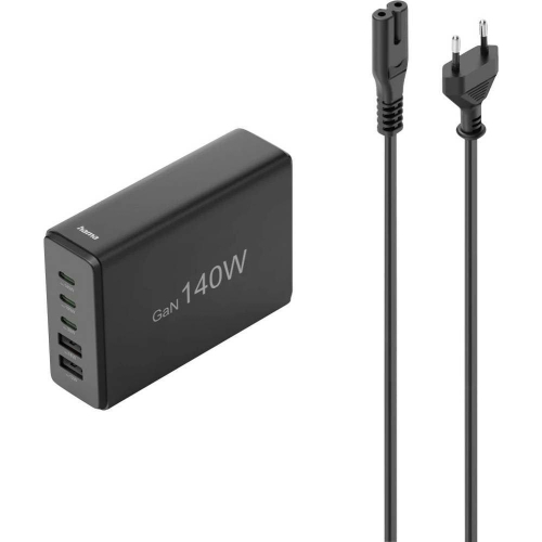 Hama 00201978 ładowarka do urządzeń przenośnych Laptop, Power bank, Smartfon, Tablet Czarny Prąd przemienny Szybkie ładowanie Wewnętrzna