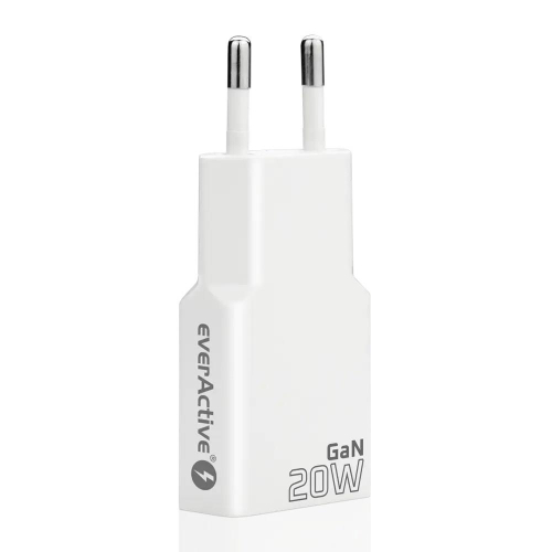 EVERACTIVE ŁADOWARKA SIECIOWA 1 X USB, 1 X USB-C QUICK CHARGE 3.0 20W SUPER SLIM BIAŁA SC-340Q-25735976