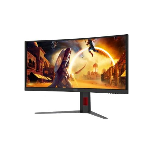 AOC G4 CU34G4CAP monitor komputerowy 86,4 cm (34") 3440 x 1440 px UltraWide Quad HD LCD Czarny, Czerwony