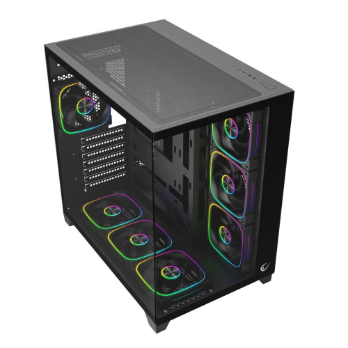 RAMPAGE OBUDOWA PC ZE SZKŁEM HARTOWANYM SEALITE 7X WENTYLATOR ARGB PWM BLACK-25749183