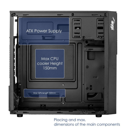 AKYGA OBUDOWA MICRO TOWER ATX PORT USB C AK19BK-25749293