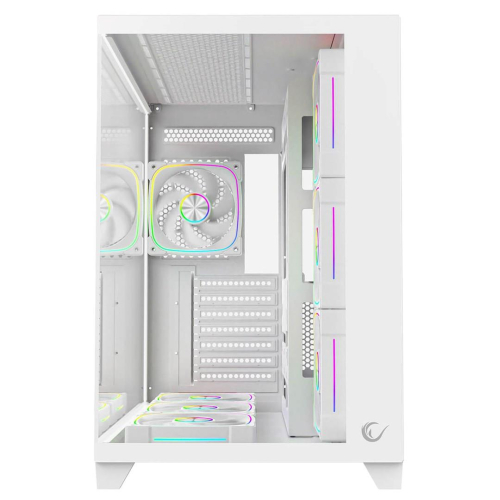 RAMPAGE OBUDOWA PC ZE SZKŁEM HARTOWANYM SEALITE 7X WENTYLATOR ARGB PWM WHITE-25749373