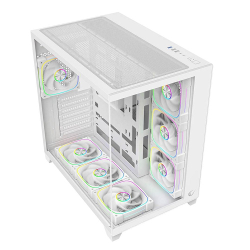 RAMPAGE OBUDOWA PC ZE SZKŁEM HARTOWANYM SEALITE 7X WENTYLATOR ARGB PWM WHITE-25749374