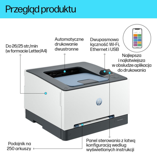 HP LaserJet Pro 3202dw Bezprzewodowe Multifunction W kolorze Drukarka, Druk dwustronny-25755680