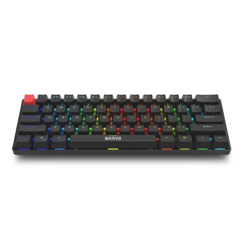 Marvo Scorpion KG933G Saber 61 Wired Mechanical RGB 60% UK Layout Gaming Keyboard (Black) klawiatura QWERTY Czarny-25756