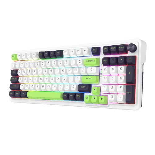REDRAGON K686WBG-RGB-MAX Eisa Max klawiatura USB + RF Wireless + Bluetooth Biały, Czarny-25756524
