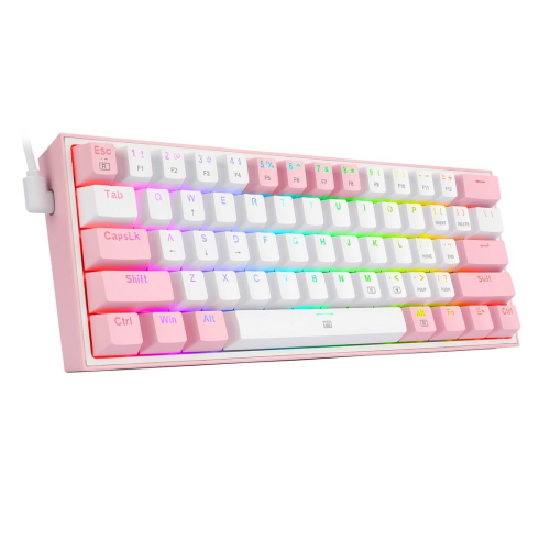 REDRAGON K617-RGB Fizz RGB White/Pink klawiatura USB Różowy, Biały-25756552