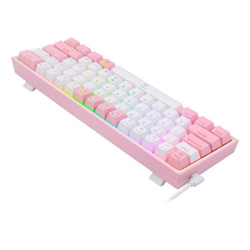 REDRAGON K617-RGB Fizz RGB White/Pink klawiatura USB Różowy, Biały-25756555