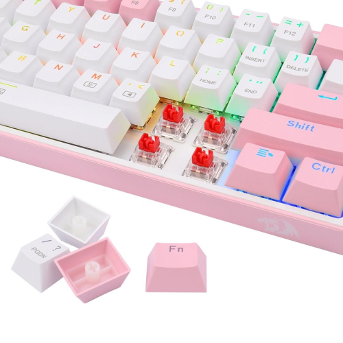 REDRAGON K617-RGB Fizz RGB White/Pink klawiatura USB Różowy, Biały-25756557
