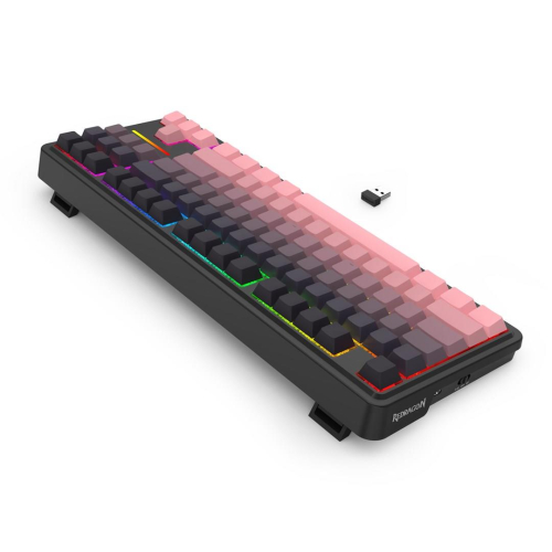 REDRAGON K728SP-RGB-PRO Antonium Pro klawiatura USB + RF Wireless + Bluetooth Czarny, Różowy-25756650