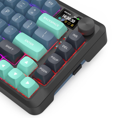 REDRAGON K724GBG-RGB-PRO Behemoth klawiatura USB + RF Wireless + Bluetooth Szary, Niebieski-25756706