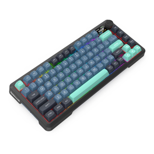 REDRAGON K724GBG-RGB-PRO Behemoth klawiatura USB + RF Wireless + Bluetooth Szary, Niebieski-25756708