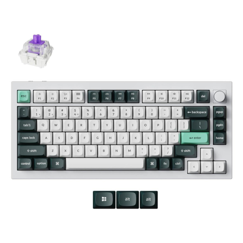 Keychron Q1 HE klawiatura Uniwersalne USB + RF Wireless + Bluetooth Biały