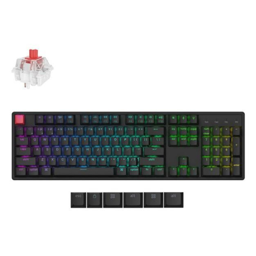 Keychron K10 QMK V2 klawiatura Uniwersalne USB + RF Wireless + Bluetooth QWERTY Angielski Czarny