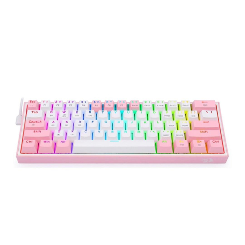 REDRAGON K616 Fizz Pro white/pink klawiatura USB + RF Wireless + Bluetooth Różowy, Biały-25756753