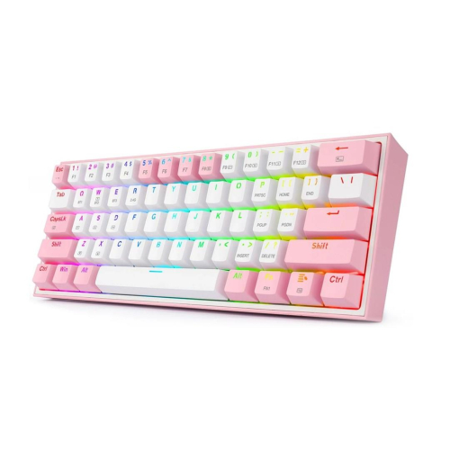 REDRAGON K616 Fizz Pro white/pink klawiatura USB + RF Wireless + Bluetooth Różowy, Biały-25756754