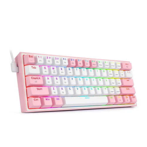 REDRAGON K616 Fizz Pro white/pink klawiatura USB + RF Wireless + Bluetooth Różowy, Biały-25756755