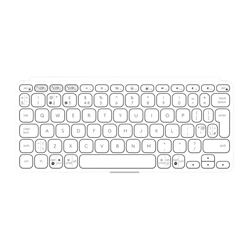 Logitech Keys-To-Go 2 QWERTY Amerykański międzynarodowy Bluetooth Biały-25756796