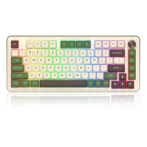 REDRAGON K681CGC-RGB-PRO Cyrus klawiatura USB + RF Wireless + Bluetooth Biały, Zielony
