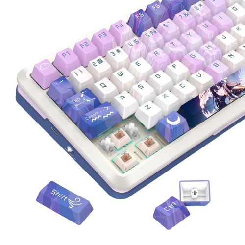 REDRAGON K708AK-RGB-PRO FLEKACT klawiatura USB + RF Wireless + Bluetooth Biały-25756817